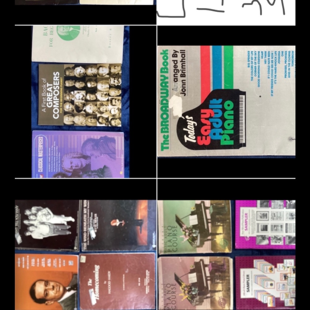 LOT 13 piano books/3 song sheets. See my ads for more details on these books.